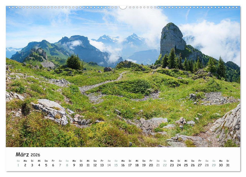 Faszination Berner Oberland - Wanderlust und Gipfelblick (CALVENDO Wandkalender 2026)