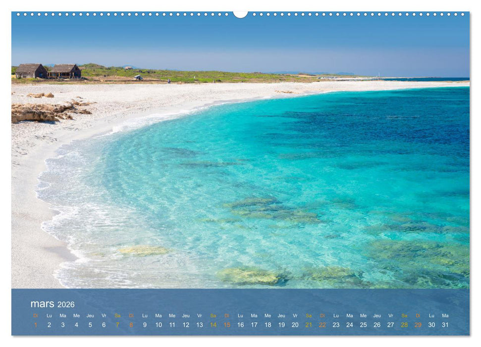 Sardaigne - L'âme sauvage de la Méditerranée (CALVENDO Calendrier mensuel 2026)
