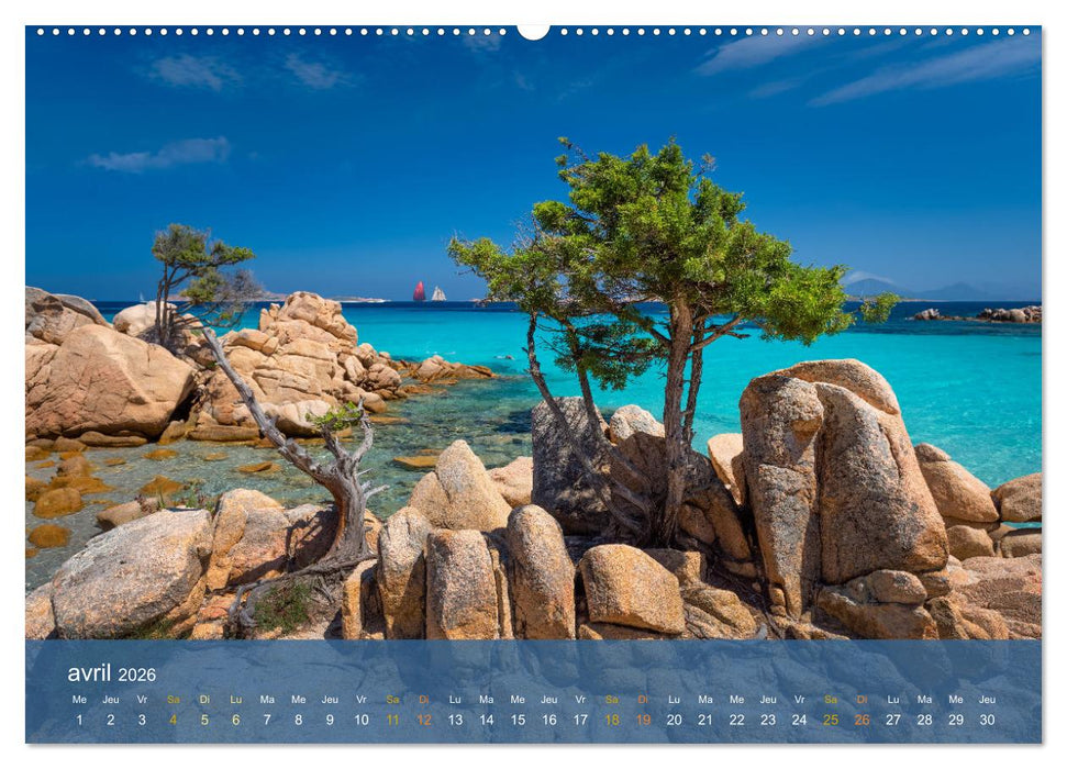 Sardaigne - L'âme sauvage de la Méditerranée (CALVENDO Calendrier mensuel 2026)