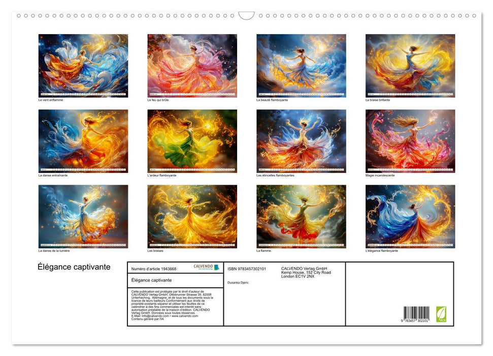Élégance captivante (CALVENDO Calendrier mensuel 2026)