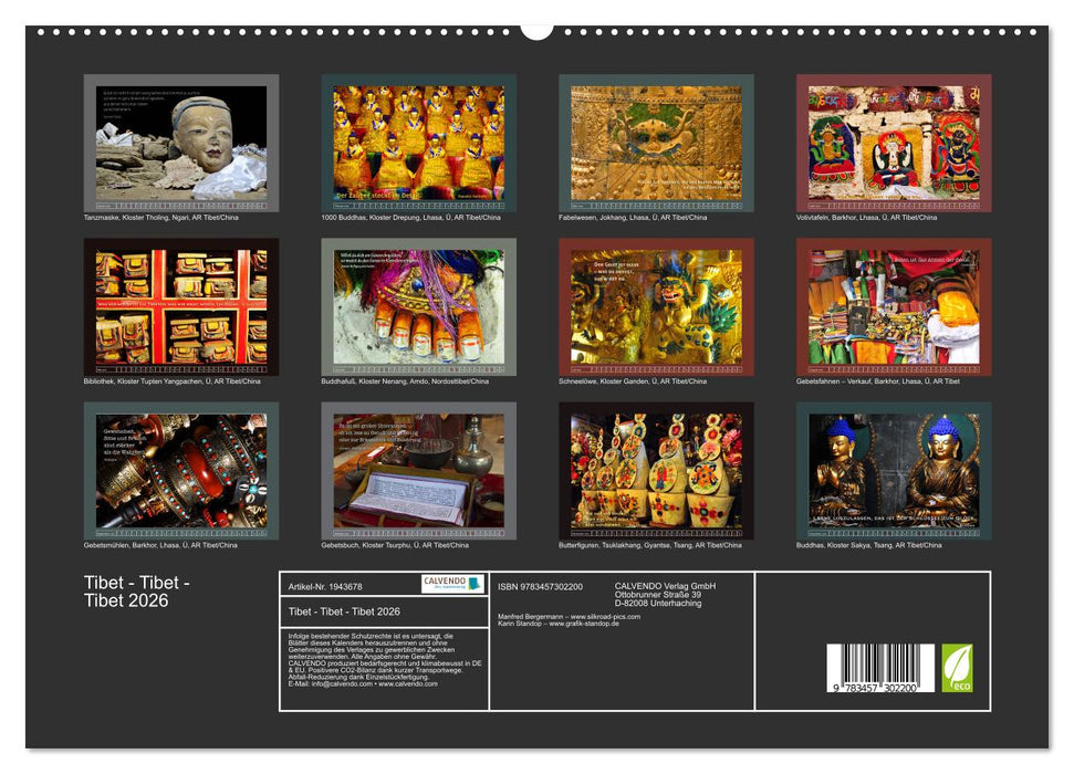 Tibet - Tibet - Tibet 2026 (CALVENDO Premium Wandkalender 2026)