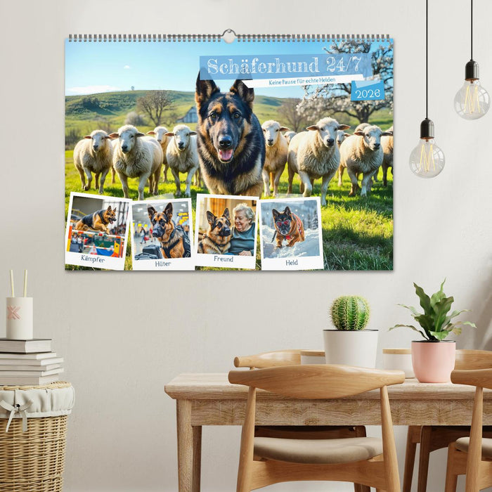 Schäferhund 24/7 - Keine Pause für echte Helden (CALVENDO Wandkalender 2026)