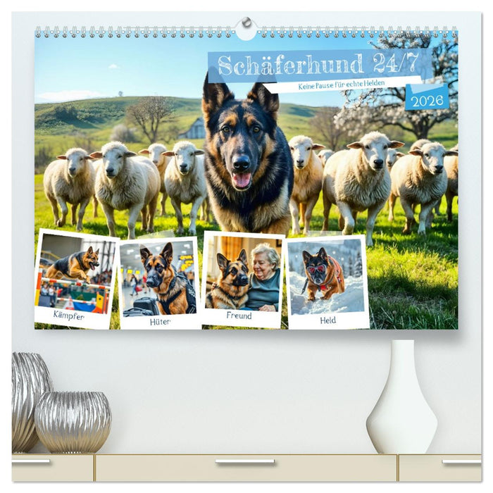 Schäferhund 24/7 - Keine Pause für echte Helden (CALVENDO Premium Wandkalender 2026)
