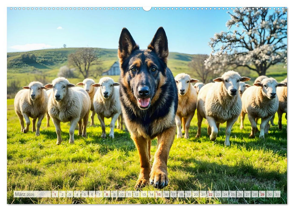 Schäferhund 24/7 - Keine Pause für echte Helden (CALVENDO Premium Wandkalender 2026)