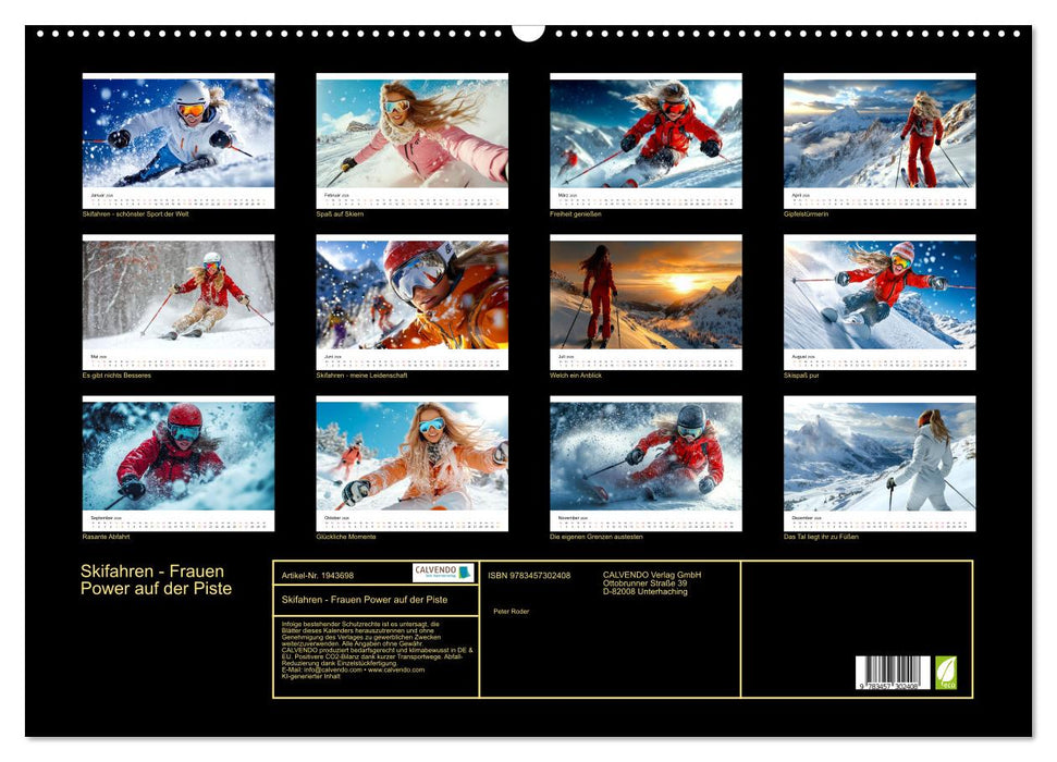 Skifahren - Frauen Power auf der Piste (CALVENDO Wandkalender 2026)