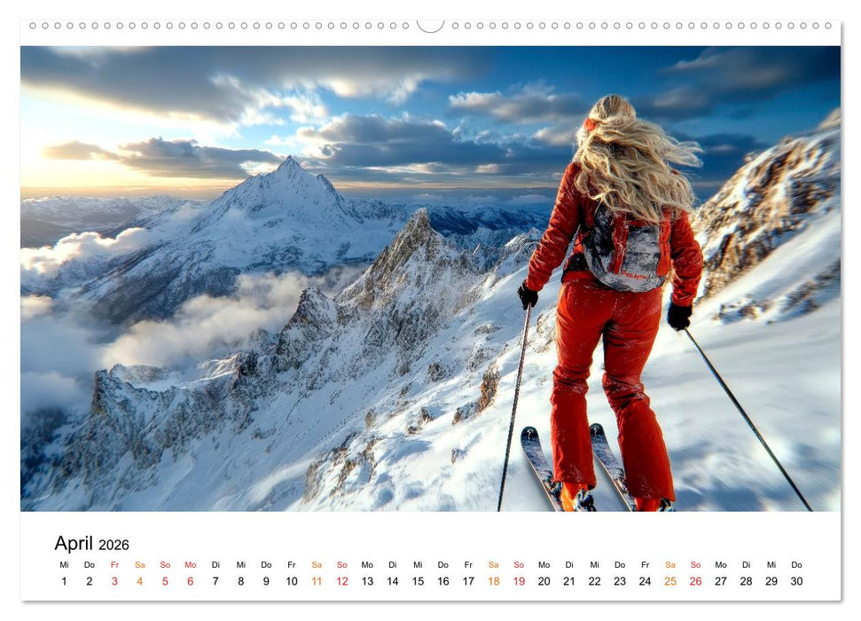 Skifahren - Frauen Power auf der Piste (CALVENDO Wandkalender 2026)