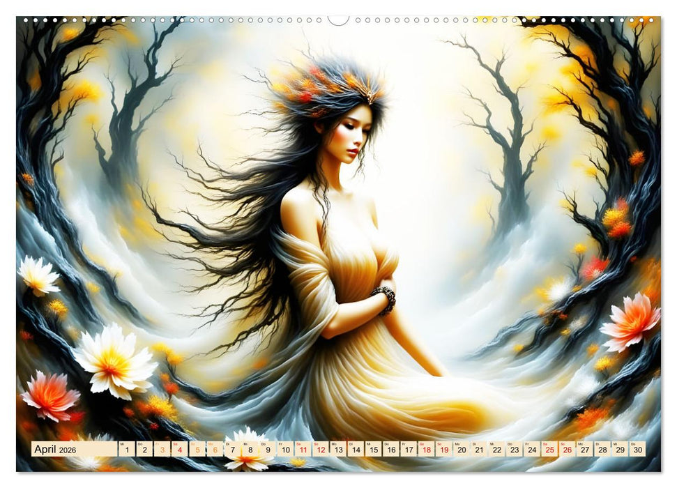 Die Magie der Natur Monatsköniginnen (CALVENDO Wandkalender 2026)