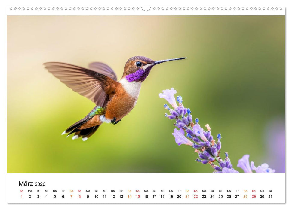 Kolibris - kleine Wunder der Natur (CALVENDO Wandkalender 2026)