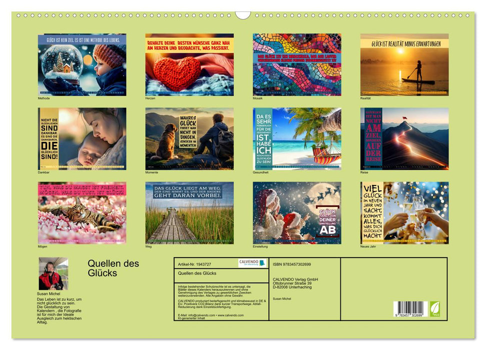 Quellen des Glücks (CALVENDO Wandkalender 2026)