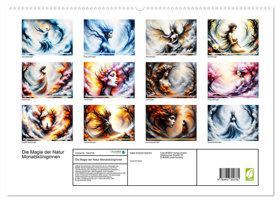 Die Magie der Natur Monatsköniginnen (CALVENDO Premium Wandkalender 2026)