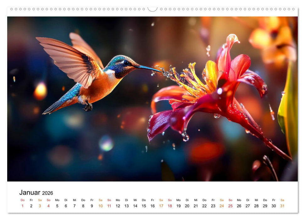 Kolibris - kleine Wunder der Natur (CALVENDO Premium Wandkalender 2026)