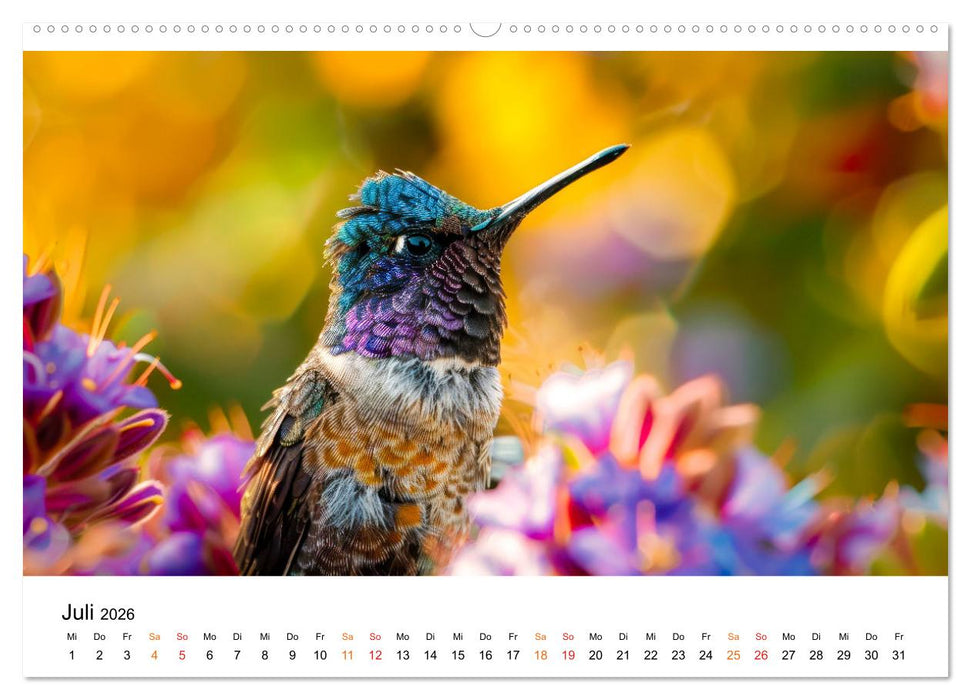 Kolibris - kleine Wunder der Natur (CALVENDO Premium Wandkalender 2026)