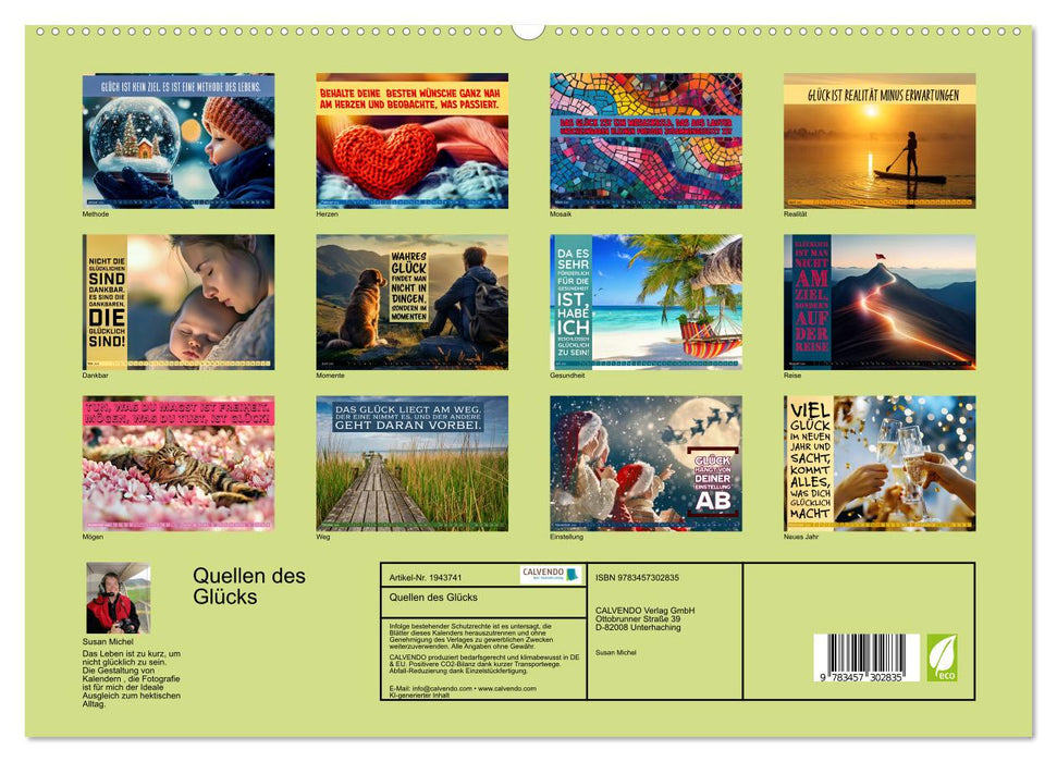 Quellen des Glücks (CALVENDO Premium Wandkalender 2026)