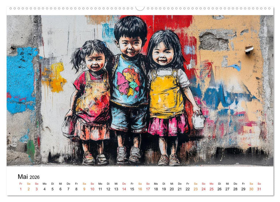 Graffiti & Street Art - Kunstwerke der Straße (CALVENDO Premium Wandkalender 2026)