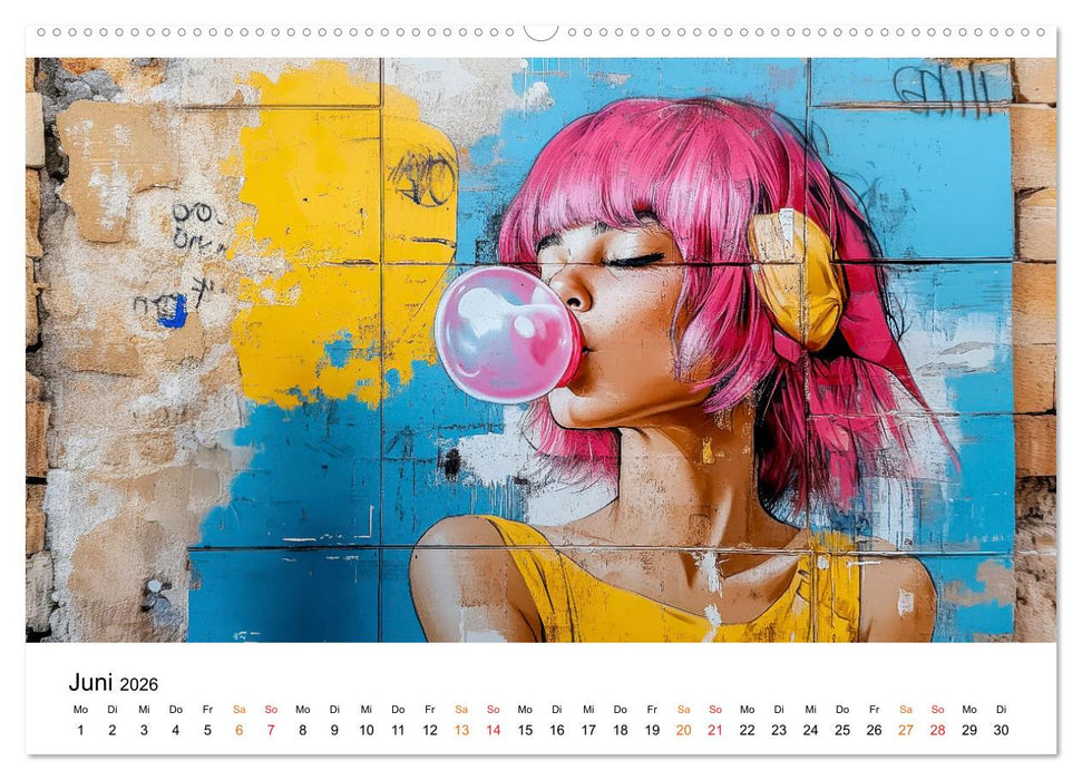 Graffiti & Street Art - Kunstwerke der Straße (CALVENDO Premium Wandkalender 2026)