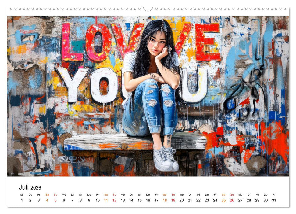 Graffiti & Street Art - Kunstwerke der Straße (CALVENDO Premium Wandkalender 2026)