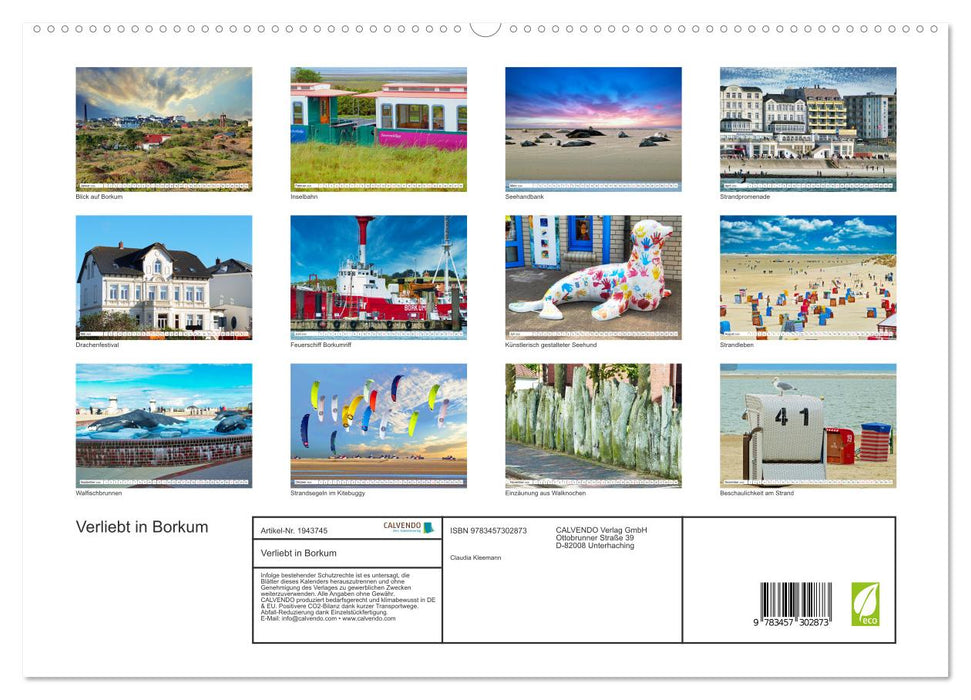 Verliebt in Borkum (CALVENDO Premium Wandkalender 2026)