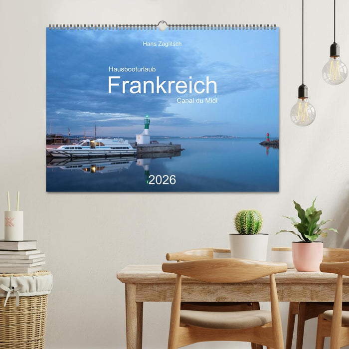 Hausbooturlaub Frankreich - Canal du Midi (CALVENDO Wandkalender 2026)
