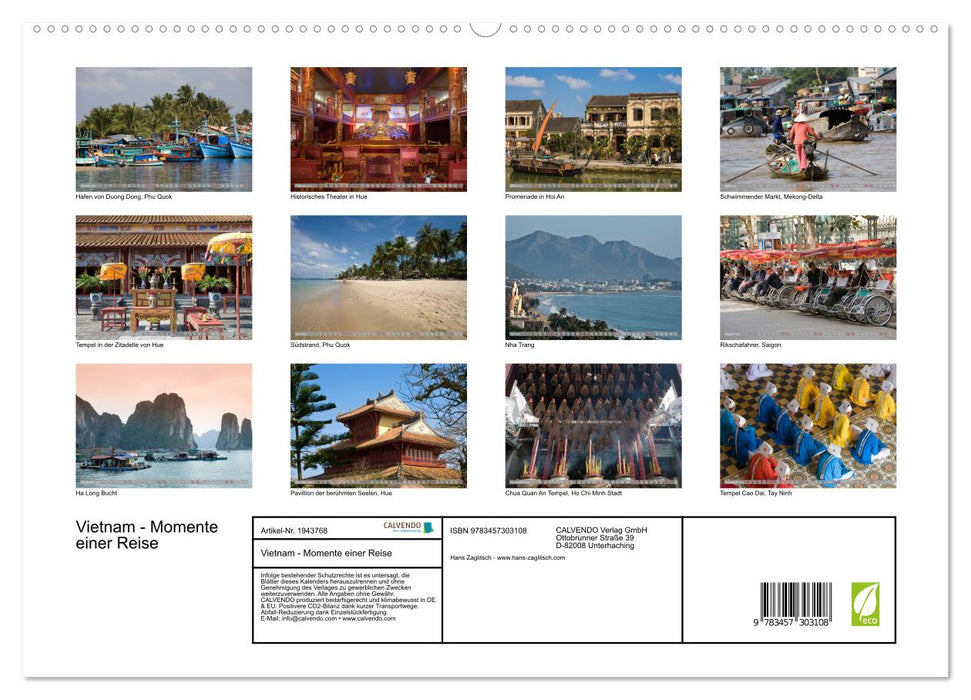 Vietnam - Momente einer Reise (CALVENDO Premium Wandkalender 2026)