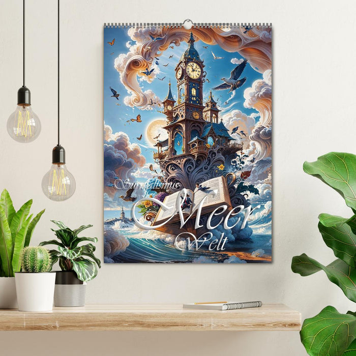 Surrealismus Meer WELT - Digitale Kunst (CALVENDO Wandkalender 2026)