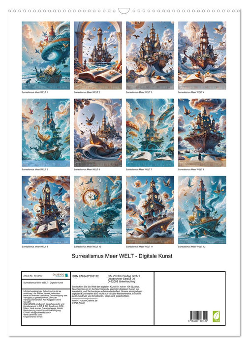Surrealismus Meer WELT - Digitale Kunst (CALVENDO Wandkalender 2026)