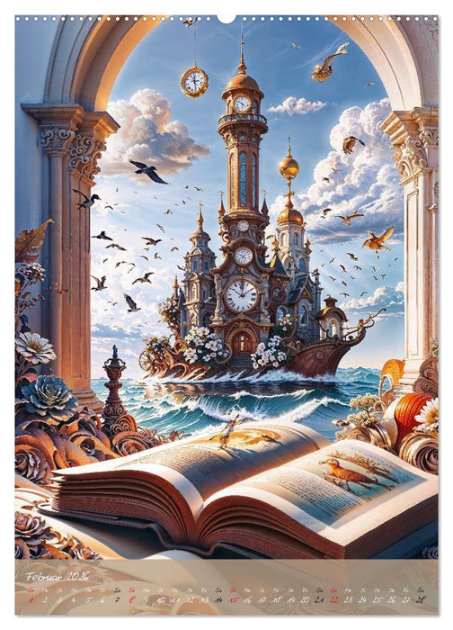 Surrealismus Meer WELT - Digitale Kunst (CALVENDO Wandkalender 2026)