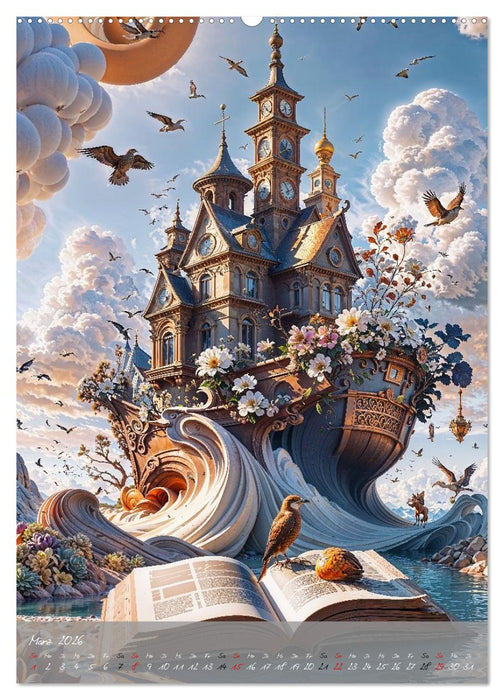 Surrealismus Meer WELT - Digitale Kunst (CALVENDO Wandkalender 2026)