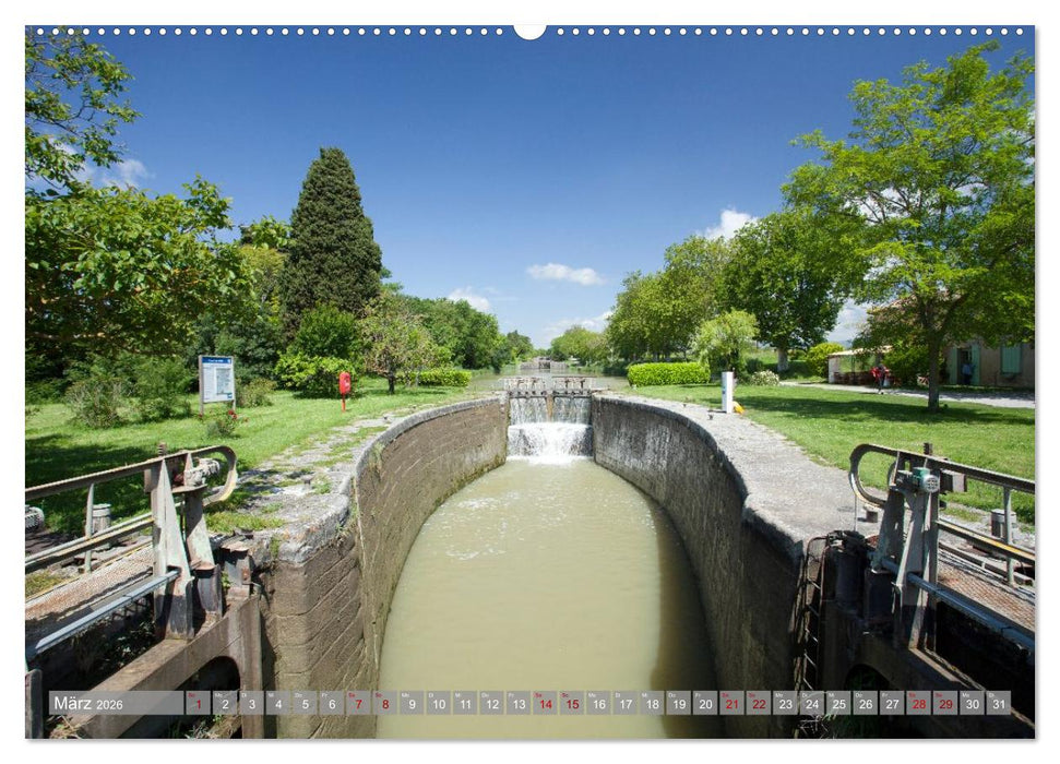 Hausbooturlaub Frankreich - Canal du Midi (CALVENDO Premium Wandkalender 2026)