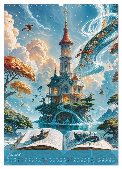 Surrealismus Meer WELT - Digitale Kunst (CALVENDO Premium Wandkalender 2026)