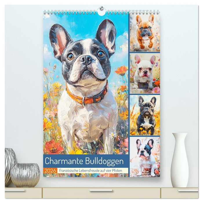 Charmante Bulldoggen. Französische Lebensfreude auf vier Pfoten (CALVENDO Premium Wandkalender 2026)