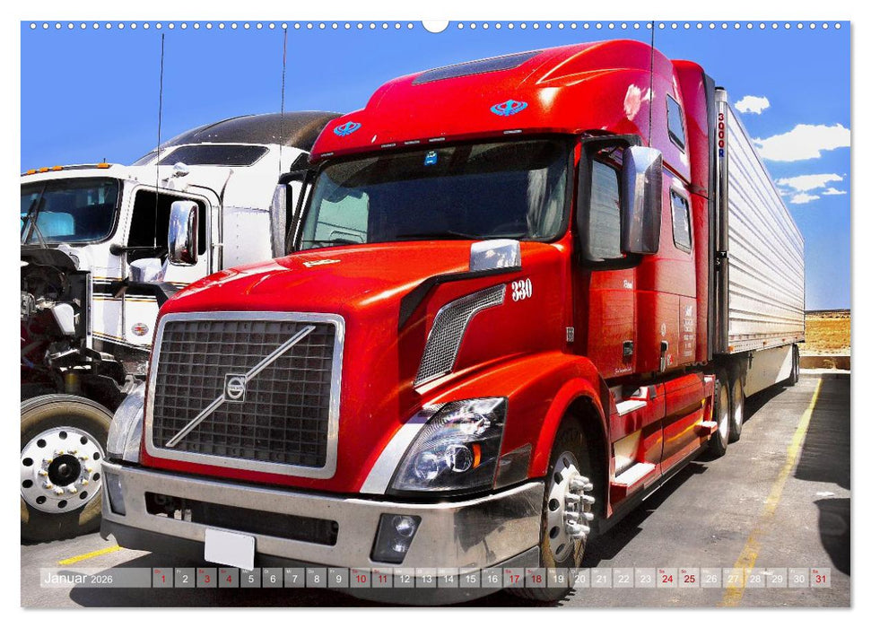 Amerikanische Lastwagen - Trucks (CALVENDO Wandkalender 2026)