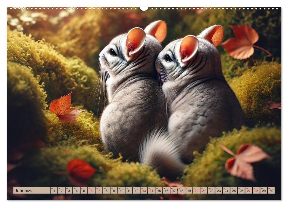 Chinchillas - Meister der Niedlichkeit (CALVENDO Premium Wandkalender 2026)