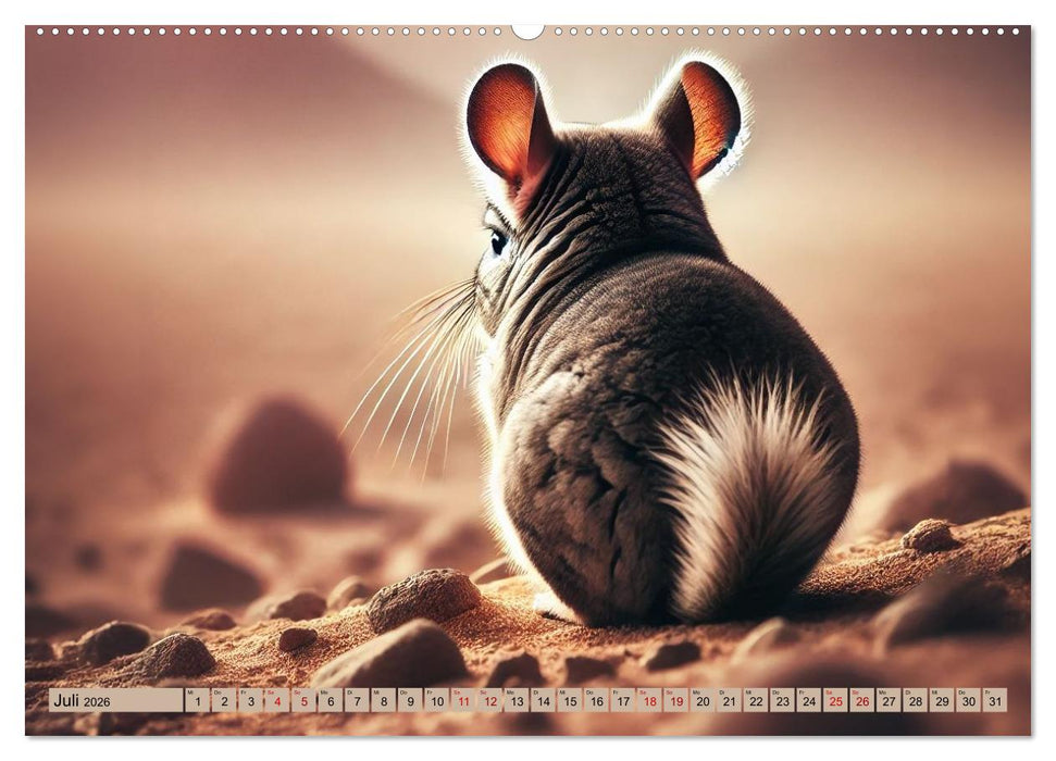 Chinchillas - Meister der Niedlichkeit (CALVENDO Premium Wandkalender 2026)