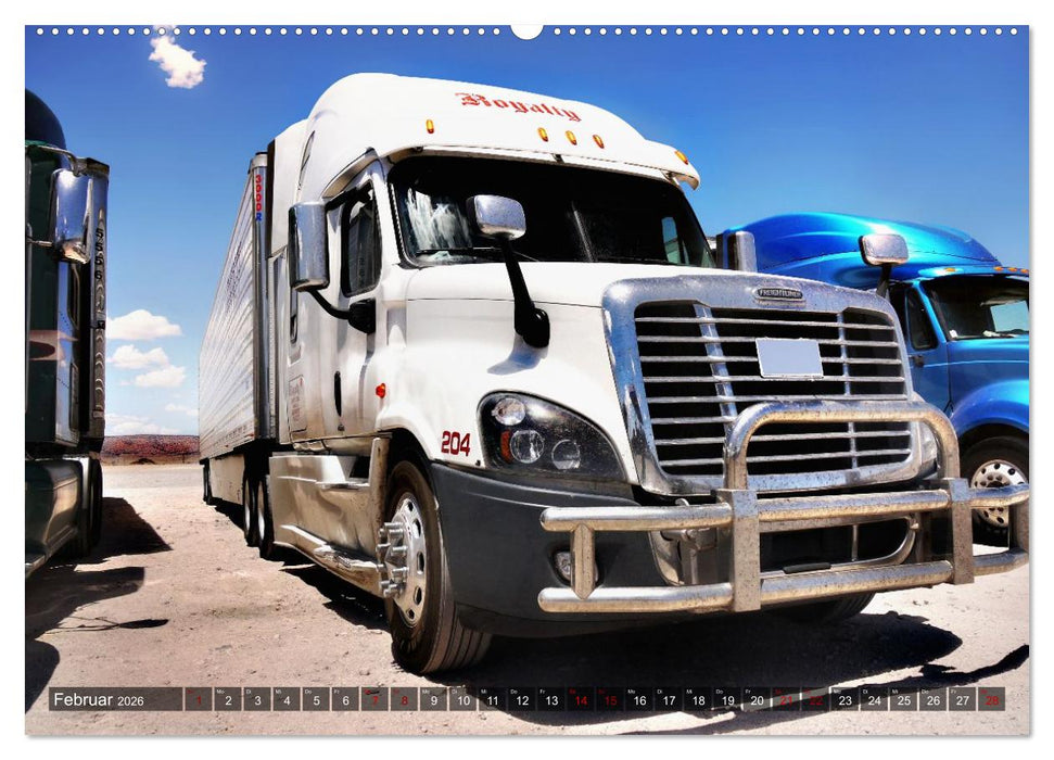 Amerikanische Lastwagen - Trucks (CALVENDO Premium Wandkalender 2026)