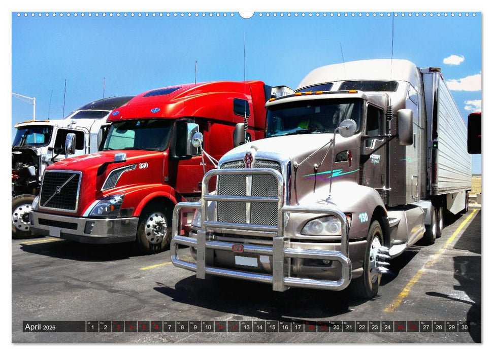 Amerikanische Lastwagen - Trucks (CALVENDO Premium Wandkalender 2026)