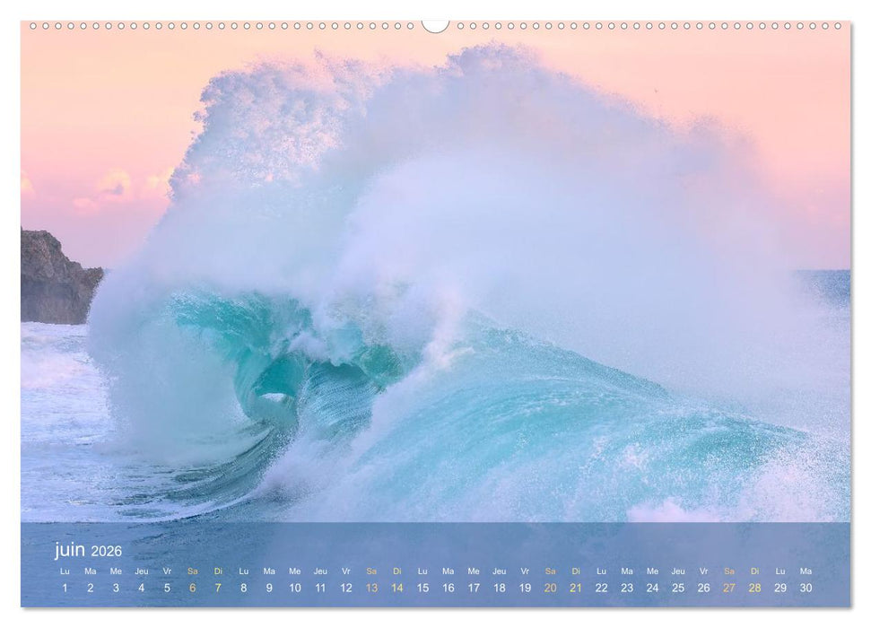 Dans des vagues - Le ballet éternel de la mer (CALVENDO Calendrier mensuel 2026)