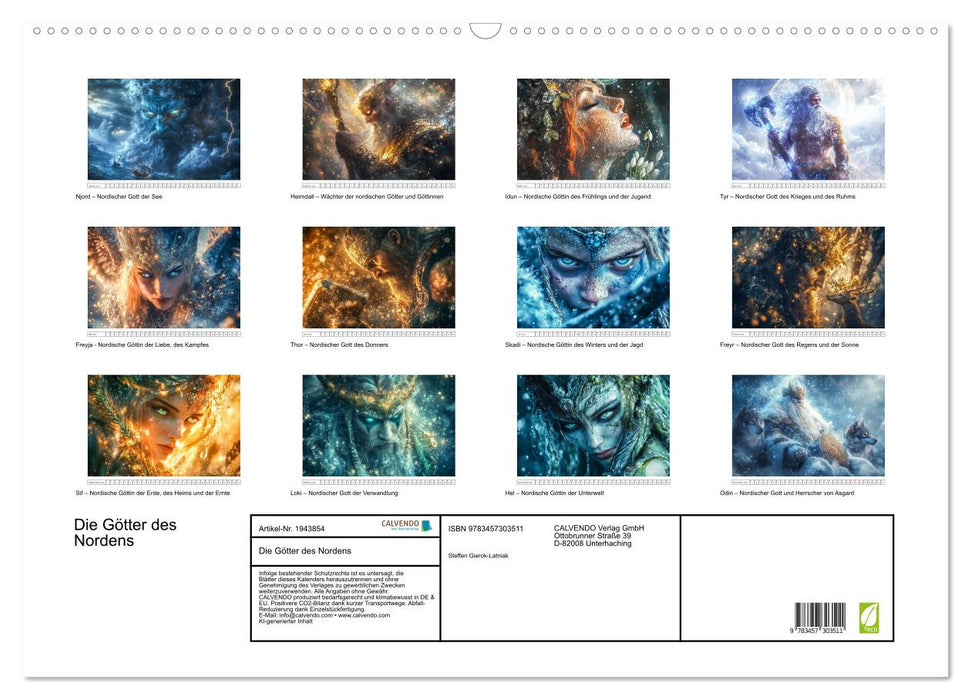 Die Götter des Nordens (CALVENDO Wandkalender 2026)