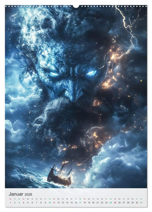 Nordische Mythologie (CALVENDO Premium Wandkalender 2026)
