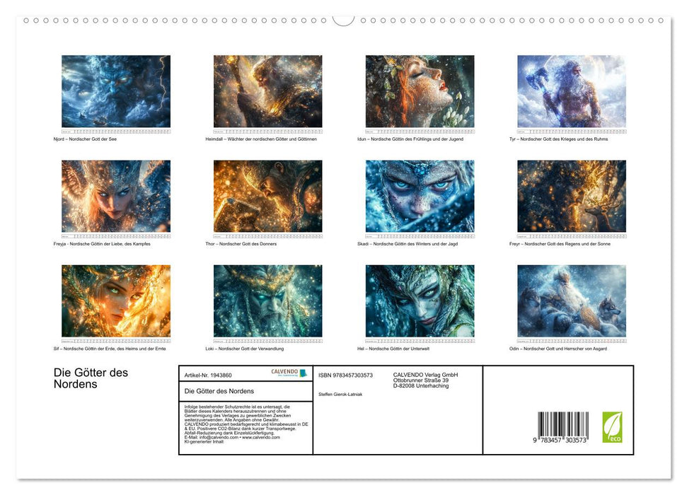 Die Götter des Nordens (CALVENDO Premium Wandkalender 2026)