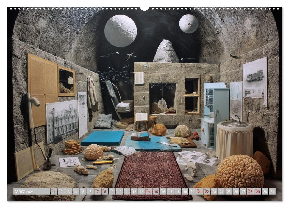 Surreale Welten. Räume der Fantasie (CALVENDO Wandkalender 2026)