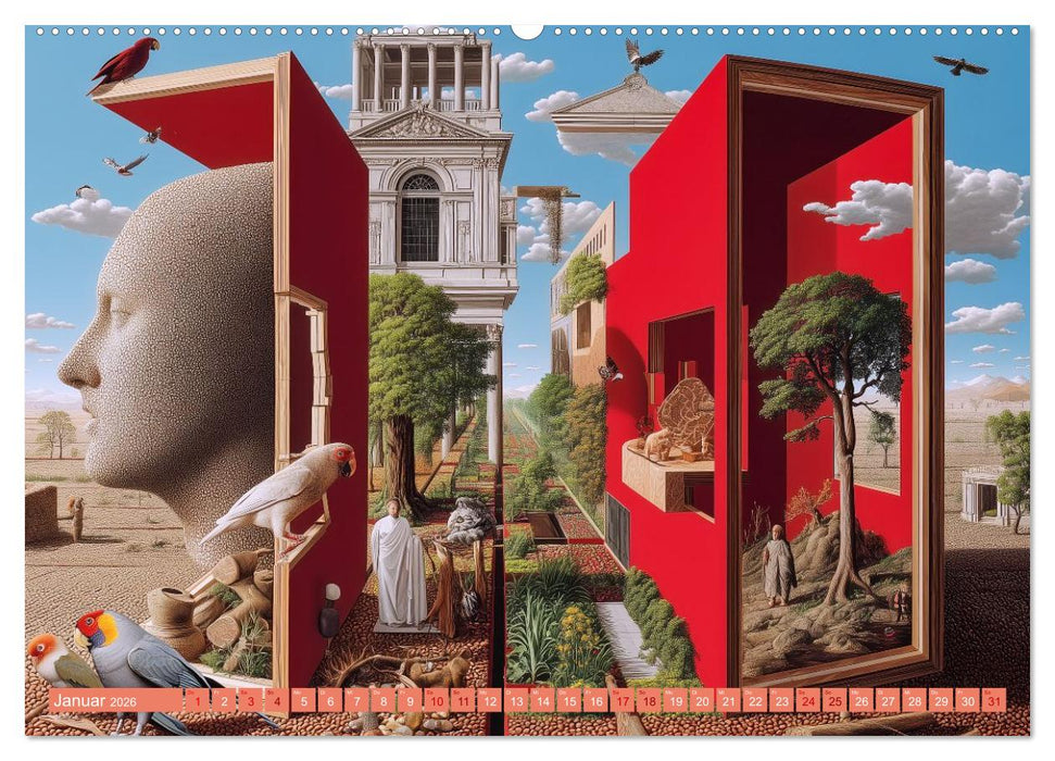 Surreale Welten. Räume der Fantasie (CALVENDO Premium Wandkalender 2026)