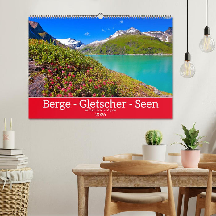 Berge - Gletscher - Seen (CALVENDO Wandkalender 2026)