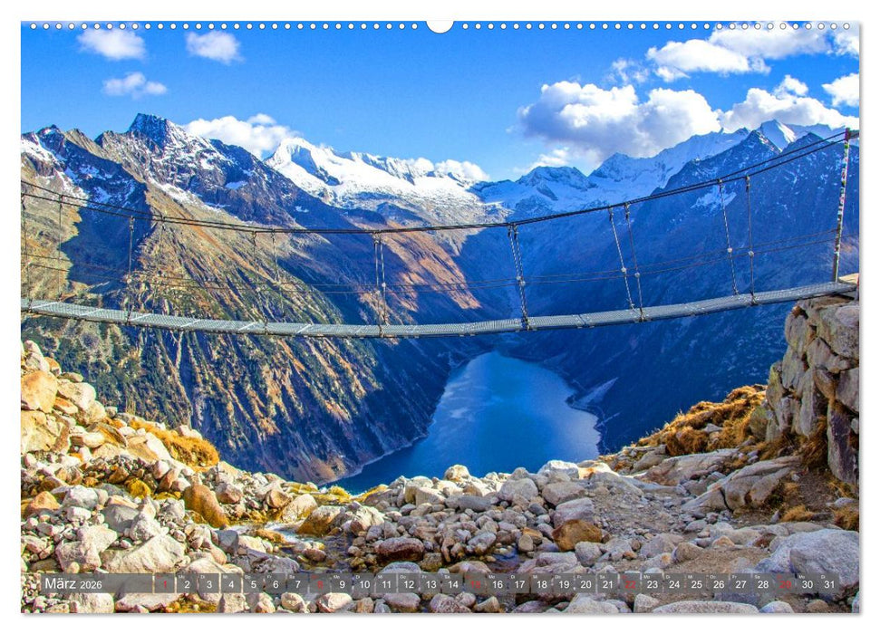 Berge - Gletscher - Seen (CALVENDO Premium Wandkalender 2026)