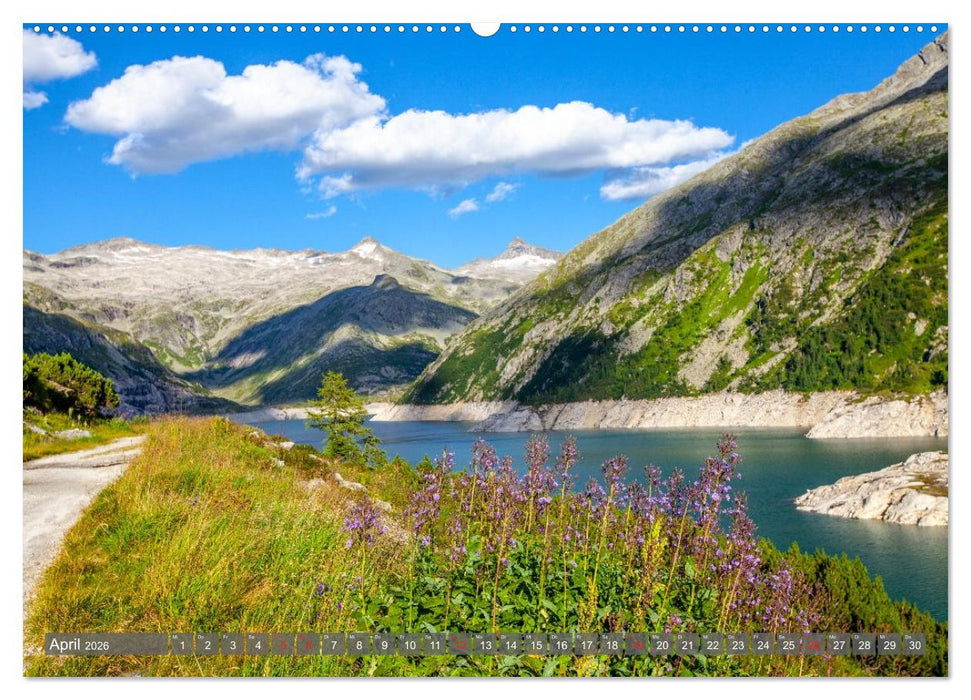 Berge - Gletscher - Seen (CALVENDO Premium Wandkalender 2026)