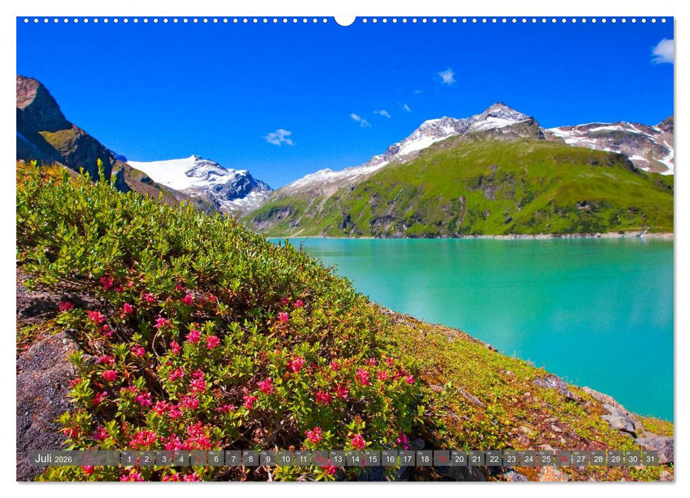Berge - Gletscher - Seen (CALVENDO Premium Wandkalender 2026)