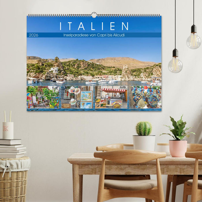 Italien - Inselparadiese von Capri bis Alicudi (CALVENDO Wandkalender 2026)