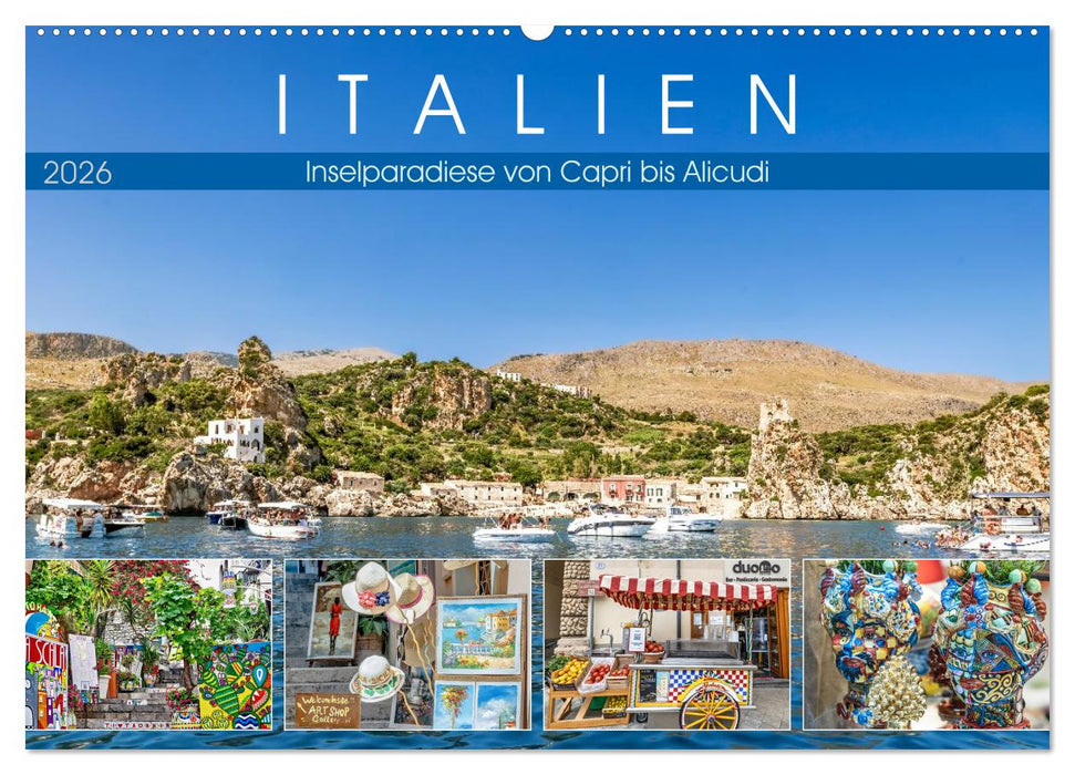 Italien - Inselparadiese von Capri bis Alicudi (CALVENDO Wandkalender 2026)