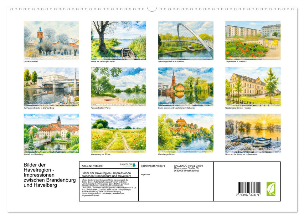 Bilder der Havelregion - Impressionen zwischen Brandenburg und Havelberg (CALVENDO Premium Wandkalender 2026)