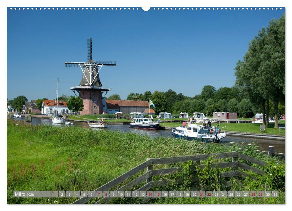 Hausbooturlaub Niederlande - Friesland und Groningen (CALVENDO Wandkalender 2026)