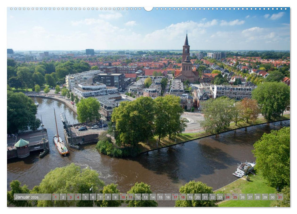 Hausbooturlaub Niederlande - Friesland und Groningen (CALVENDO Premium Wandkalender 2026)